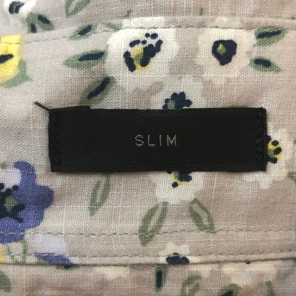 J. Crew Gray Floral Button Down Shirt